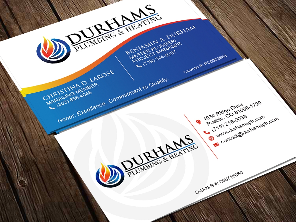 Durhams Plumbing & Heating Logo Design