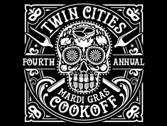 Twin Cities Marci Gras Cookoff logo design by PiceFlia
