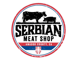 Serbian Meat Shop logo design by moomoo