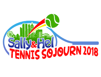 Sally and Hel Tennis Sojourn 2018 logo design by ingepro