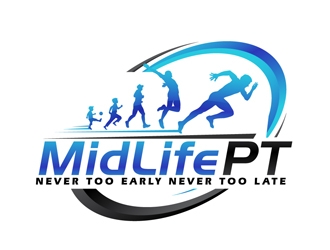 MidLife PT, Never too Early Never too Late logo design by DreamLogoDesign
