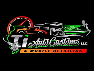 T.I Auto Customs LLC & Mobile Detailing  logo design by jaize