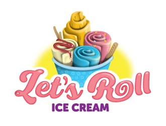 Lets Roll Ice Cream  logo design by Radovan