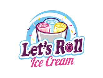 Lets Roll Ice Cream  logo design by haze