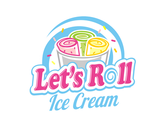 Lets Roll Ice Cream  logo design by haze