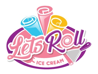 Lets Roll Ice Cream  logo design by jaize