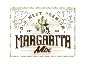 Old West Premium Margarita Mix logo design by REDCROW