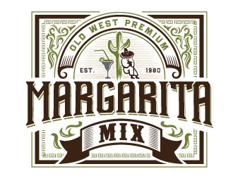 Old West Premium Margarita Mix logo design by REDCROW