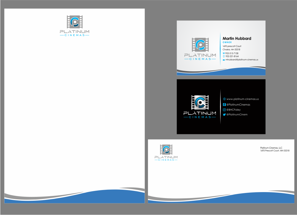 Platinum Cinemas logo design by Girly