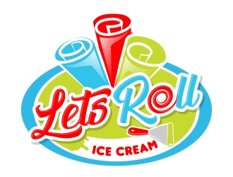 Lets Roll Ice Cream  logo design by jaize