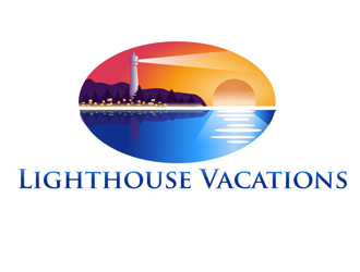 Lighthouse Vacations logo design by megalogos