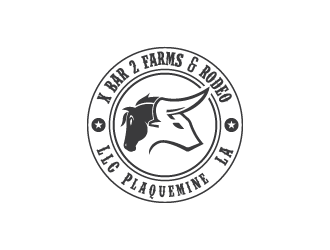 X Bar 2 Farms & Rodeo, LLC   Plaquemine, LA logo design by ryanhead