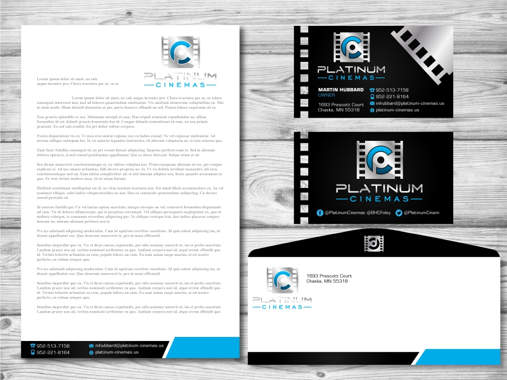 Platinum Cinemas logo design by jaize