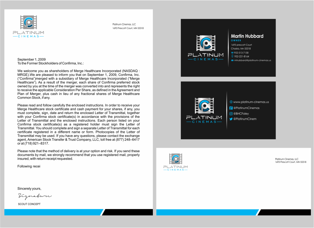 Platinum Cinemas logo design by Girly