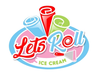 Lets Roll Ice Cream  logo design by jaize