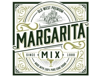 Old West Premium Margarita Mix logo design by ZedArts