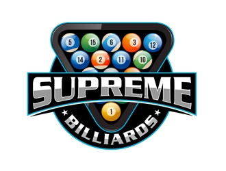 Supreme Billiards logo design by DreamLogoDesign