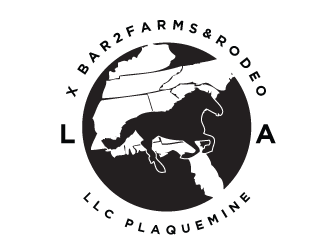 X Bar 2 Farms & Rodeo, LLC   Plaquemine, LA logo design by mob1900