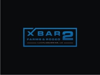 X Bar 2 Farms & Rodeo, LLC   Plaquemine, LA logo design by case