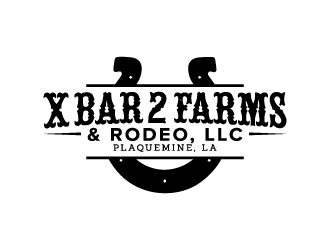 X Bar 2 Farms & Rodeo, LLC   Plaquemine, LA logo design by jaize