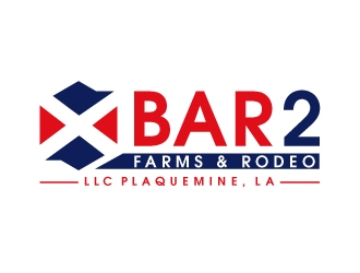 X Bar 2 Farms & Rodeo, LLC   Plaquemine, LA logo design by nexgen