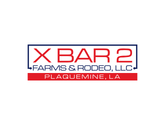 X Bar 2 Farms & Rodeo, LLC   Plaquemine, LA logo design by imagine
