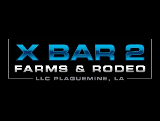 X Bar 2 Farms & Rodeo, LLC   Plaquemine, LA logo design by J0s3Ph