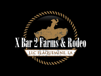 X Bar 2 Farms & Rodeo, LLC   Plaquemine, LA logo design by torresace