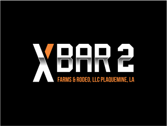 X Bar 2 Farms & Rodeo, LLC   Plaquemine, LA logo design by Girly