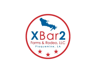 X Bar 2 Farms & Rodeo, LLC   Plaquemine, LA logo design by ingenious007