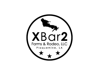 X Bar 2 Farms & Rodeo, LLC   Plaquemine, LA logo design by ingenious007