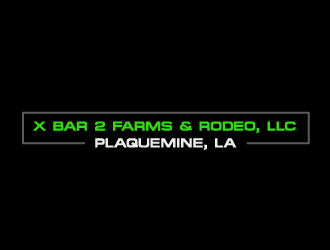 X Bar 2 Farms & Rodeo, LLC   Plaquemine, LA logo design by manabendra110