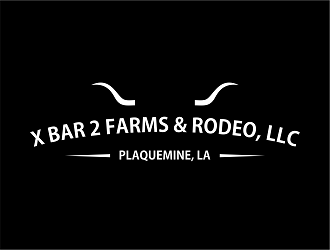 X Bar 2 Farms & Rodeo, LLC   Plaquemine, LA logo design by dianD