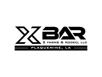 X Bar 2 Farms & Rodeo, LLC   Plaquemine, LA logo design by zakdesign700