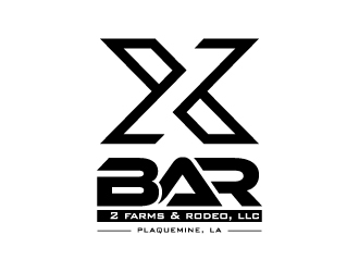 X Bar 2 Farms & Rodeo, LLC   Plaquemine, LA logo design by zakdesign700