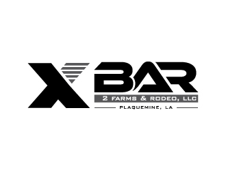 X Bar 2 Farms & Rodeo, LLC   Plaquemine, LA logo design by zakdesign700