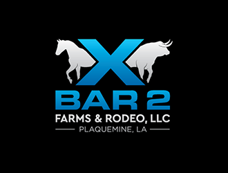 X Bar 2 Farms & Rodeo, LLC   Plaquemine, LA logo design by suraj_greenweb