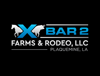 X Bar 2 Farms & Rodeo, LLC   Plaquemine, LA logo design by suraj_greenweb