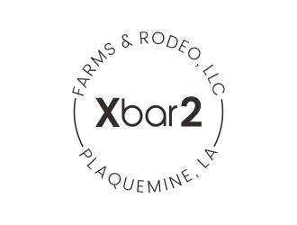 X Bar 2 Farms & Rodeo, LLC   Plaquemine, LA logo design by Thoks