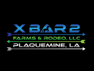 X Bar 2 Farms & Rodeo, LLC   Plaquemine, LA logo design by justsai