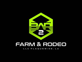 X Bar 2 Farms & Rodeo, LLC   Plaquemine, LA logo design by harrysvellas