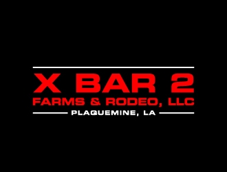 X Bar 2 Farms & Rodeo, LLC   Plaquemine, LA logo design by labo