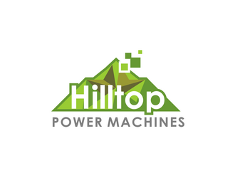 Hilltop Power Machines logo design by haze