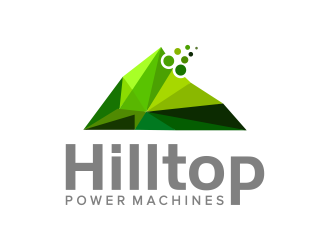 Hilltop Power Machines logo design by ubai popi