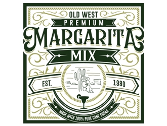 Old West Premium Margarita Mix logo design by ZedArts