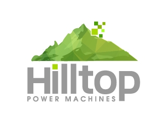 Hilltop Power Machines logo design by ElonStark