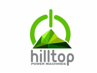 Hilltop Power Machines logo design by artomoro