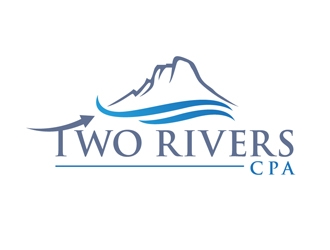Two Rivers CPA logo design by DreamLogoDesign