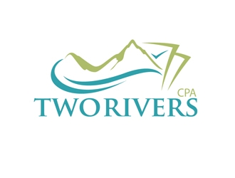 Two Rivers CPA logo design by DreamLogoDesign