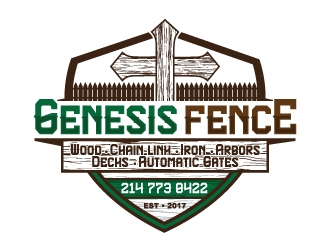 Genesis Fence logo design by Godvibes